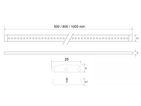 Barra lineal led FINGER Dimmer Touch 11W