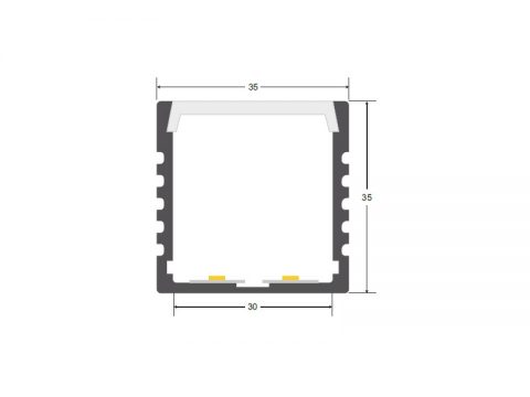 KIT - Perfil aluminio VART para tiras LED