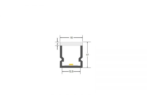 KIT - Perfil plástico CUB IP68 para tiras LED