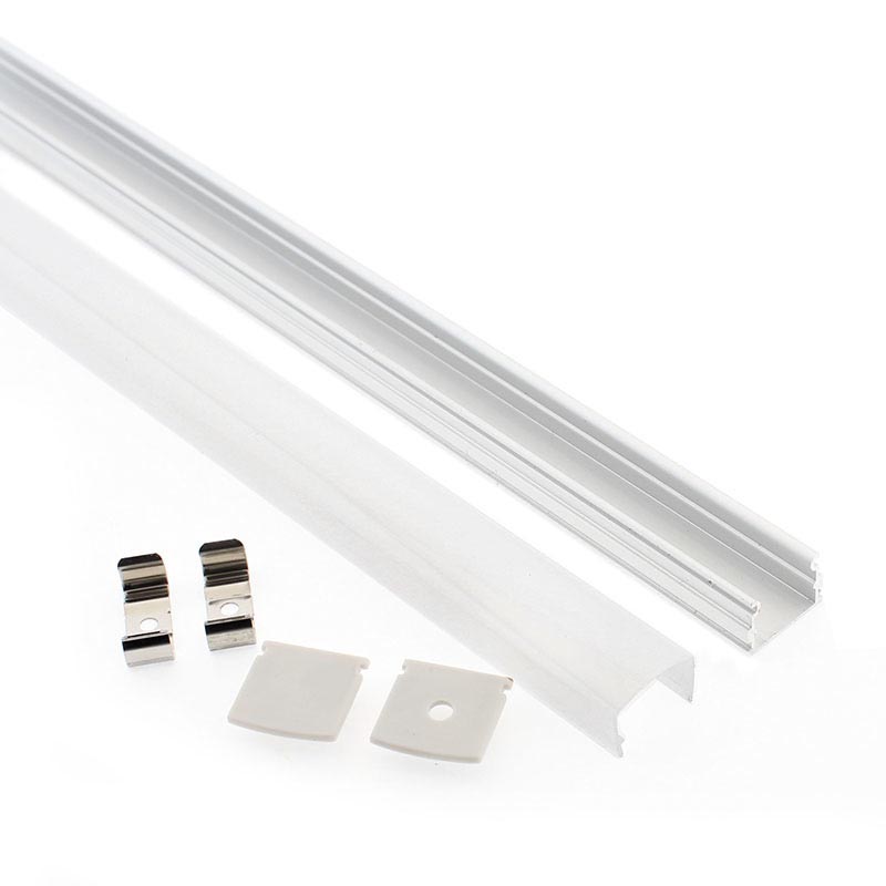 KIT - Perfil aluminio TREND para tiras LED, 2 metros - LEDBOX
