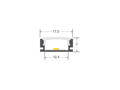 KIT - Perfil aluminio LOX para tiras LED