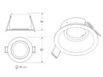 Downlight Led MOS UGR17 Round