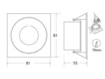 Downlight Led MOS UGR17 Square