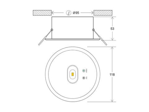 Luz de emergencia Led ZOE AUTO-TEST