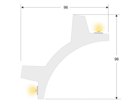 Moldura para Tira Led KB13