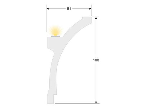 Moldura para Tira Led KB17