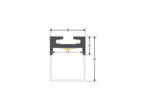 Perfil aluminio ALKAL SUSPEND para tiras LED