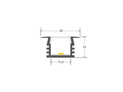 KIT - Perfil aluminio CAMPRO para tiras LED