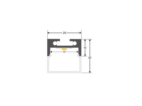 KIT - Perfil aluminio ALKAL SUSPEND para tiras LED