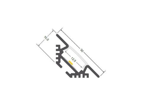 KIT - Perfil aluminio CORNER para tiras LED