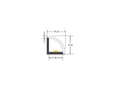 KIT - Perfil plástico ROD IP68 para tiras LED