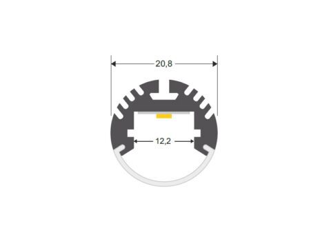 KIT - Perfil aluminio KROB para tiras LED