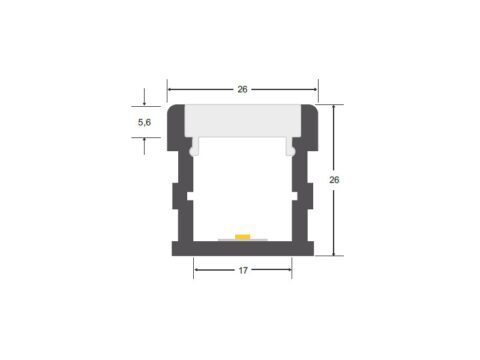 KIT - Perfil aluminio FOOT para tiras LED