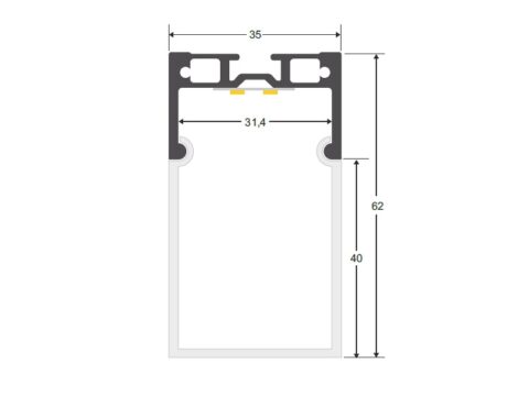 KIT - Perfil aluminio MASAT para tiras LED