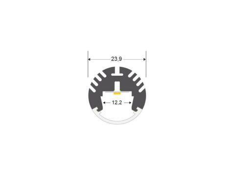 KIT - Perfil aluminio KROB-S para tiras LED