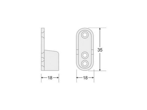 Soportes laterales para perfil LOCKER