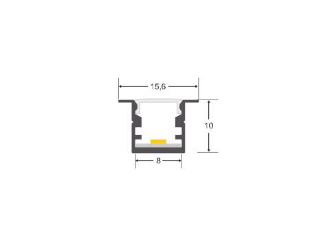 KIT - Perfil aluminio OKI 1010 para tiras LED