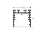 KIT - Perfil aluminio VART SUSPEND 1 metro