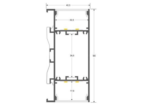 KIT - Perfil aluminio NewWALL para tiras LED