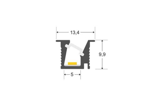 KIT - Perfil aluminio  SKEB mini para tiras LED