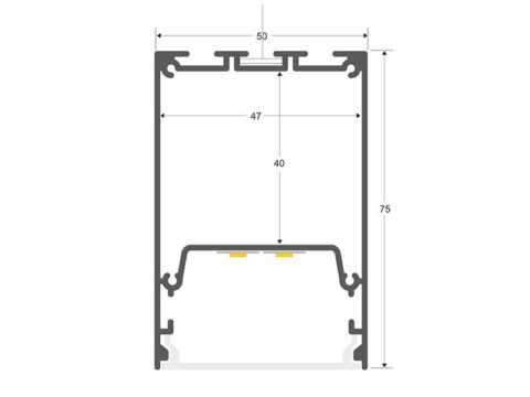 KIT - Perfil aluminio SERK para tiras LED