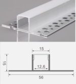 KIT Perfil arquitectónico aluminio RIKER 2 metros