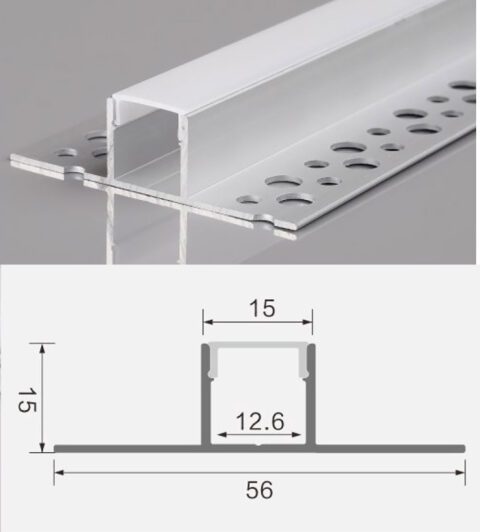 KIT Perfil arquitectónico aluminio RIKER 1 metro